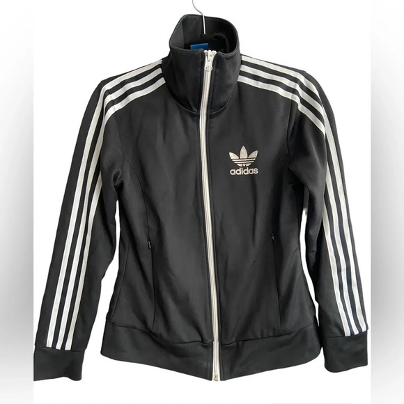 Adidas Floral Lined Athletic track  3 stripe Jacket Sz S - Picture 3 of 14